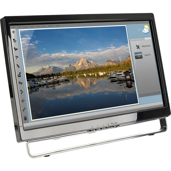 Planar 22 Inch Wide Black Hid Compliant Optical Touchscreen Led Edge-lit Lcd, Usb Contr