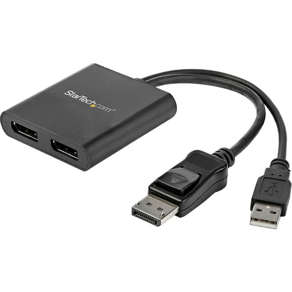 Startech Dual Port Displayport Multi-monitor Adapter Drives Up To Two 4k 30hz (uhd) Displ