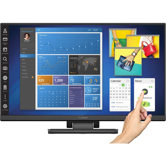 Planar 24in Wide Black Hid Compliant Projected Capacitive Multi-touch Fhd Ips Edge-lit
