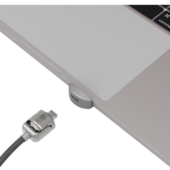 Compulocks Brands, Inc. Ledge Lock Adapter For Macbook Pro 13in M1 & M2 With Keyed Cable Lock Silver