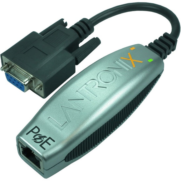 Lantronix Compact 1-Port Secure Serial (RS232) to IP Ethernet Device Server; Up to 256-bit AES encryption; Power Over Ethernet (PoE) 802.3AF - SystemsDirect.com