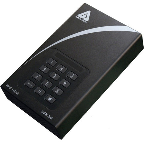 Apricorn Aegis Padlock DT FIPS ADT-3PL256F-4000 4 TB Desktop Hard Drive - 3.5" External - Black - SystemsDirect.com