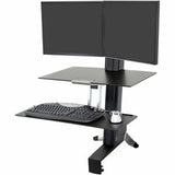 ERGOTRON WORKFIT-S SIT-STAND WKSTN DUAL DISPLAY WORKSURFACE LARGE KEYB TRAY
