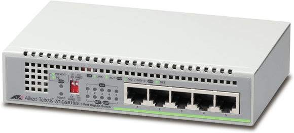 Allied Telesis 5-port 10-100-1000T Unmanaged Switch with Internal PSU