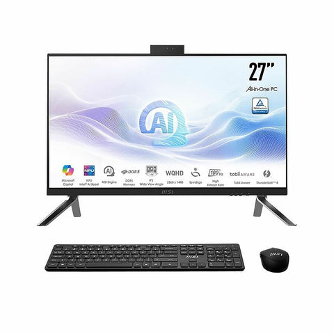 MSI Modern AM273Q AI MODERN AM273Q AI 1UM-039US All-in-One Computer - Intel Core Ultra 5 125H - 16 GB - 1 TB PCI Express NVMe SSD - 27" WQHD - Desktop - Black