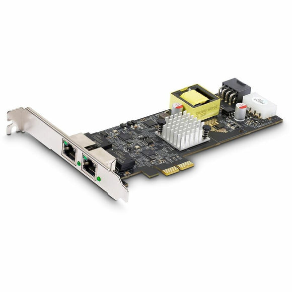 StarTech.com 2-Port 2.5Gbps PCI Express PoE Network Card, Dual Intel I225-V, PCIe 802.3af/at PoE+ Multi-Gigabit Ethernet NIC