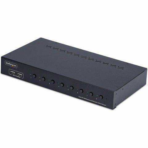 StarTech.com 8-Port DisplayPort KVM Switch with 1U Rack Mount Kit, 4K 60Hz DP 1.2, Push-Button & Hotkey Switching, TAA Compliant