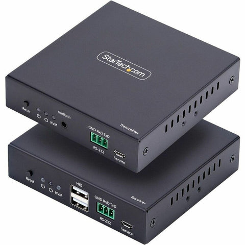 StarTech.com HDMI KVM Extender Over IP Network, 4K 60Hz, Driverless, HDMI and USB Over Ethernet/CAT6, AVoIP, Transmitter/Receiver Kit