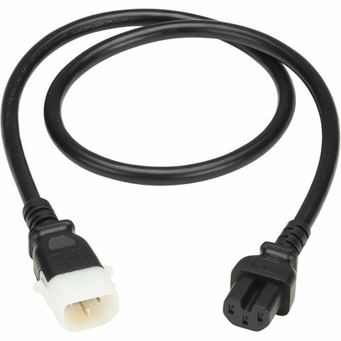 Eaton Tripp Lite Series PDU Power Cord, C15 to P-Lock C14 - Heavy-Duty, 15A, 250V, 14 AWG, 3 ft. (0.9 m), Black