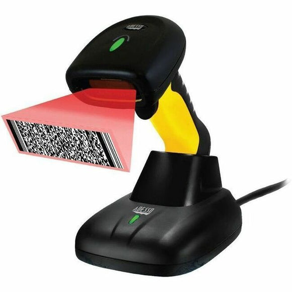 Adesso Bluetooth & 2.4Ghz Wireless Antimicrobial & Waterproof 2D Barcode Scanner