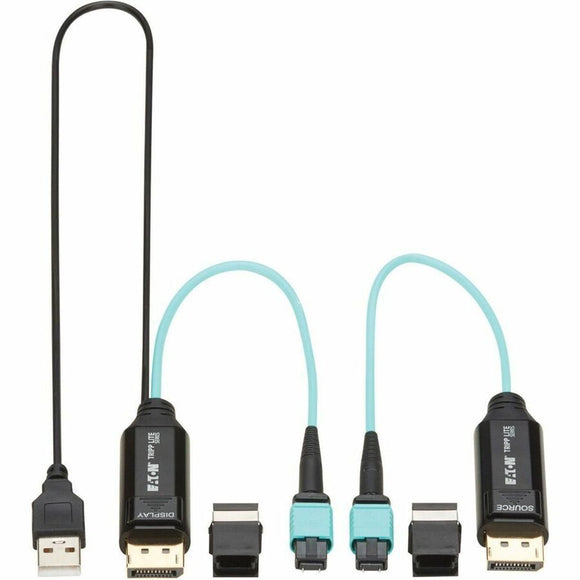 Eaton Tripp Lite Series DisplayPort Fiber Extender Terminations for MPO Fiber Optic Cable - 8K 60 Hz, 32.4 Gbps, LSZH, Up to 328 ft. (100 m)