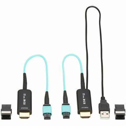 Eaton Tripp Lite Series HDMI Fiber Extender Terminations for MPO Fiber Optic Cable - 4K 60 Hz, 18 Gbps, LSZH, Up to 328 ft. (100 m)