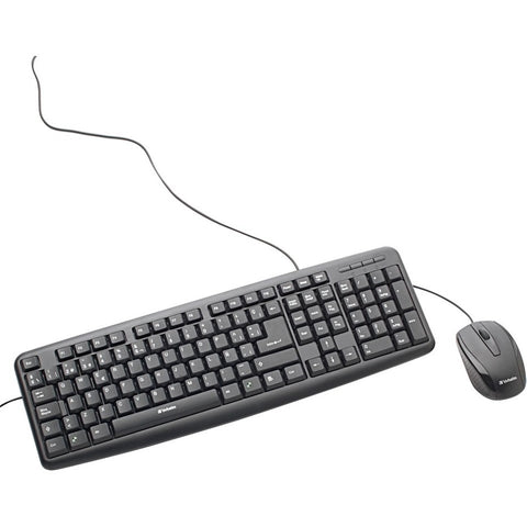 Verbatim Americas Llc Verbatim Spanish Slimline Corded Usb Keyboard And Mouse