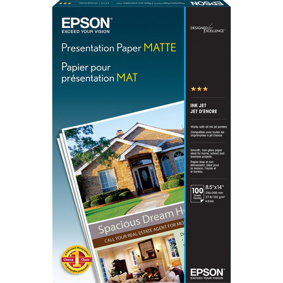 Epson Print Epson Presentation Paper Matte, Legal Size, 100 Sheets