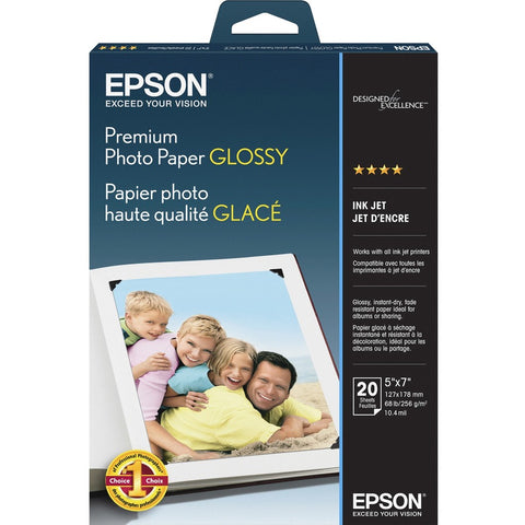 Epson Print Epson Premium Glossy Photo Paper, Borderless, 5in X 7in. For Epson 3640, Basis W