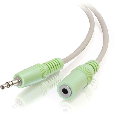 C2g 25ft (7.6m) 3.5mm M/f Stereo Audio Extension Cable (pc-99 Color-coded), Beige