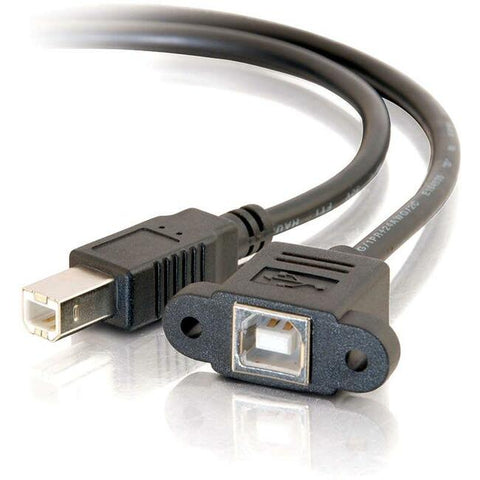 C2g 1ft Usb 2.0 Bf To Bm Panel Mount Cable