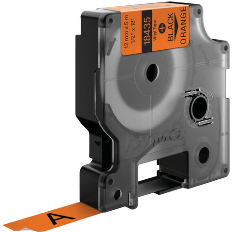 Dymo Rhino 1/2in X 81ft, Orange Vinyl Labeling Tape