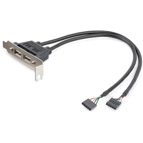 Startech Usbplatelp - 2 Port Usb A Female Low Profile Slot Plate Adapter - Add Two Extern
