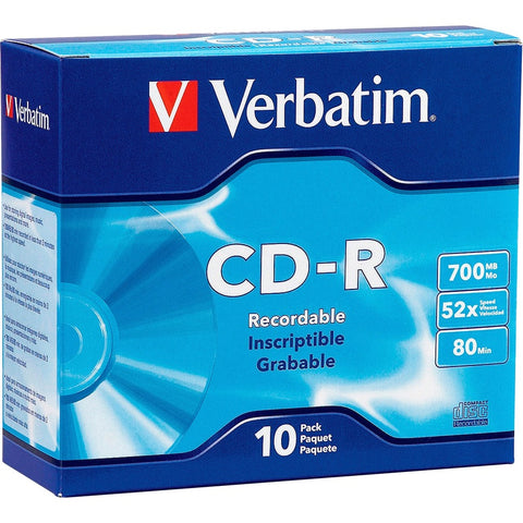 Verbatim Americas Llc Cd-r 700mb 52x With Branded Surface
