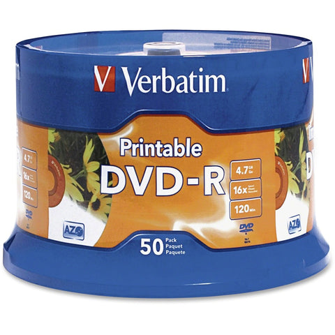 Verbatim Americas Llc 4.7gb 16x White Inkjet Printable 50pk