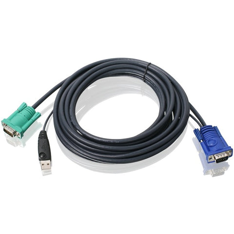 Iogear Kvm Cable - 15 Pin Hd D-sub (hd-15);usb - Male - 15 Pin Hd D-sub (hd-15) - Male