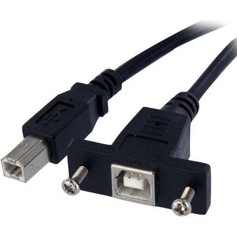 Startech This Usb To Usb Panel Mount Features A Usb Type B Male Connector On One End, And