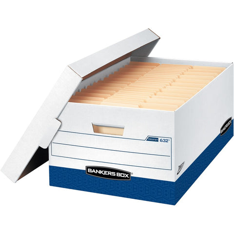 Fellowes, Inc. Bankers Box Presto Heavy-duty Instant Assembly File Storage Boxes, Lift-off Lid,