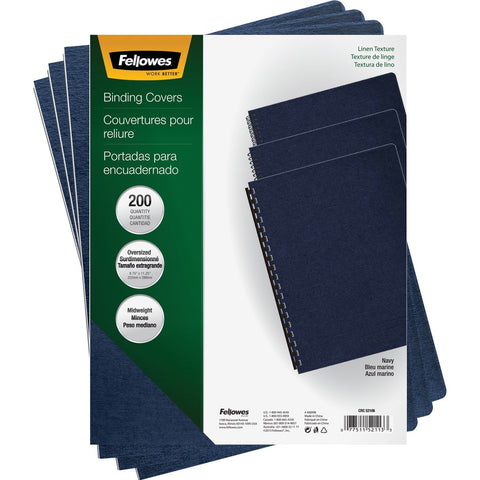 Fellowes, Inc. Binding Covers Expressions Linen Navy Ov
