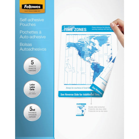 Fellowes, Inc. Laminating Pouches-self Adhesive Letter