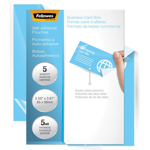 Fellowes, Inc. Pouch Id Tag Punched Self Adhesive 5mil
