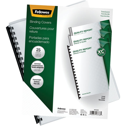 Fellowes, Inc. Binding Covers Futura Lined Clear Oversi