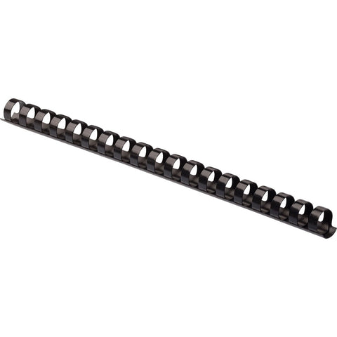 Fellowes, Inc. Plastic Combs - Round Back, 3/8, 55 Sheets, Black, 25 Pack - Gives A Professiona