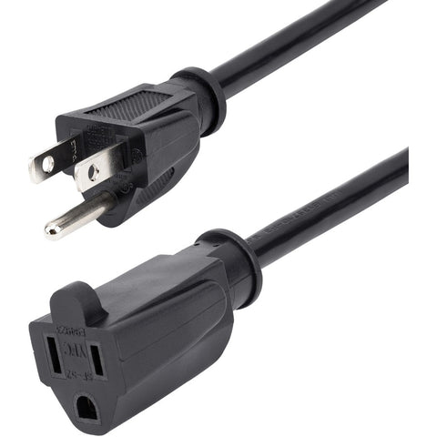 Startech Ac Power Extension Cord 6ft/2m 16awg Power Supply Extension Cable Nema 5-15r To
