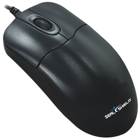 Seal Shield Washable Medical Grade Optical Mouse With Scroll Wheel - Dishwasher Safe (black)