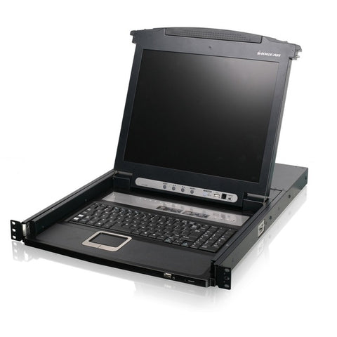Iogear 8 Port 17  Lcd Combo Kvm Switch.computer Selection Via Front Panel Led, Osd, And