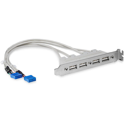 Startech Provides Four Usb Port Connections To A Motherboard - 4 Port Usb A Female Slot P