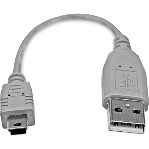 Startech 6in Mini Usb 2.0 Cable - A To Mini B - The Usb2habm6in Usb To Mini Usb Cable Off