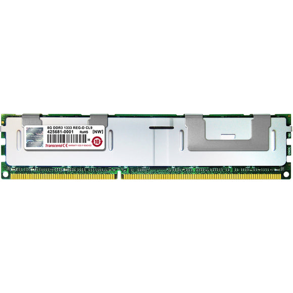 Transcend Information Transcend 8gb Ddr3 1333 (pc3 10666) Ecc Reg Dimm 240pin Cl9 4rank (made With 256