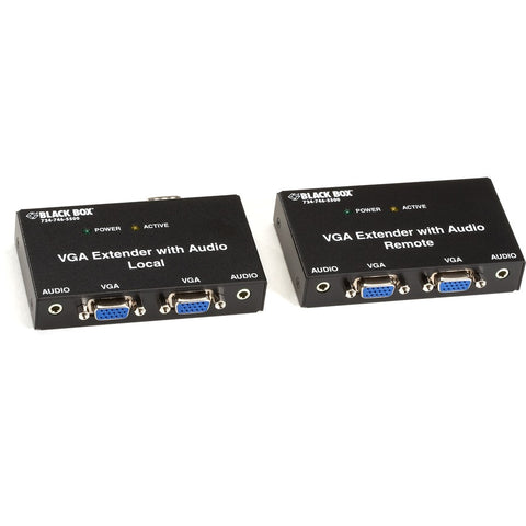 Black Box Vga Extender Kit With Audio - 2-port Local, 2-port Remote