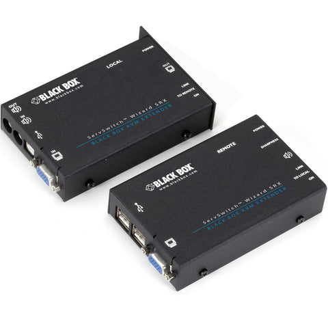 Black Box Kvm Extender - Vga, Usb 2.0, Audio, Dual-access, Catx