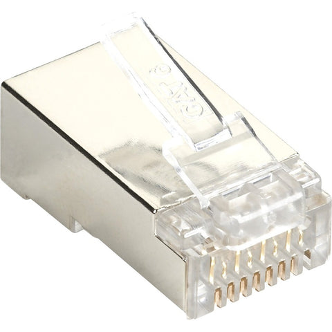 Black Box Cat5e Modular Plug For Round Solid/stranded Cable - Shielded - 100-pack