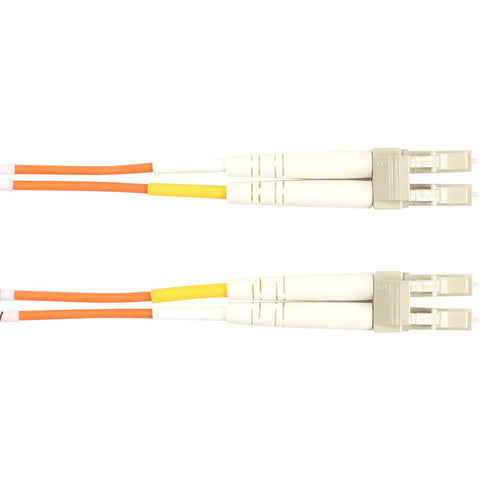 Black Box Om1 62.5/125 Multimode Fiber Optic Patch Cable - Ofnr Pvc, Lc To Lc, Orange, 2-m