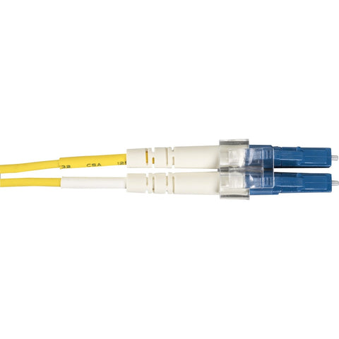Black Box Os2 9/125 Singlemode Fiber Optic Patch Cable - Ofnr Pvc, Lc To Lc, Yellow, 2-m (