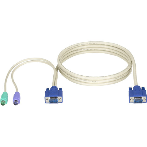 Black Box Kvm Cpu Cable - Ec Series And Dt Low Profile Series, Vga, Ps/2, 6-ft. (1.8-m)