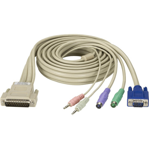 Black Box Kvm Cpu Cable - Db25, Vga, Ps/2, Audio, 6-ft. (1.8-m)