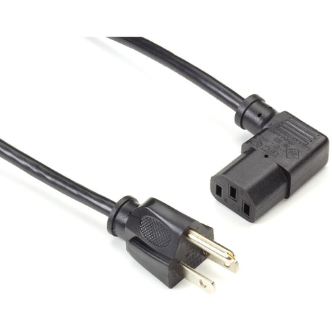 Black Box Power Cord - Nema 5-15p To Iec-60320-c13 (right-angle), 6-ft. (1.8-m)