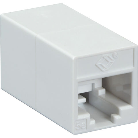 Black Box Cat5e Coupler - Unshielded, Straight-pin, White