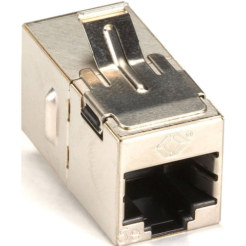 Black Box Cat5e Keystone Coupler - Shielded, Straight-pin, Silver