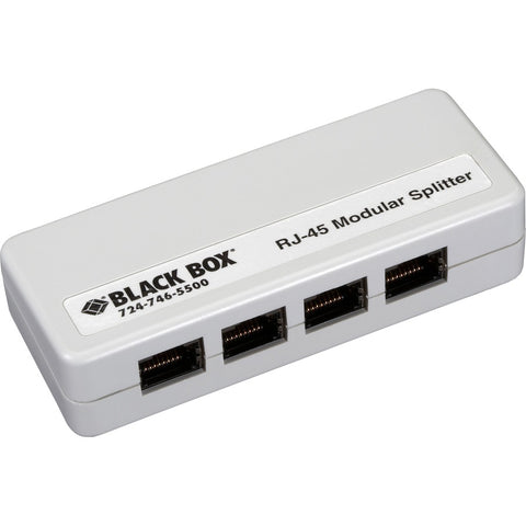 Black Box Rj45 Modular Splitter - A-pin, Shielded, (1) Rj45 To (4) Rj45